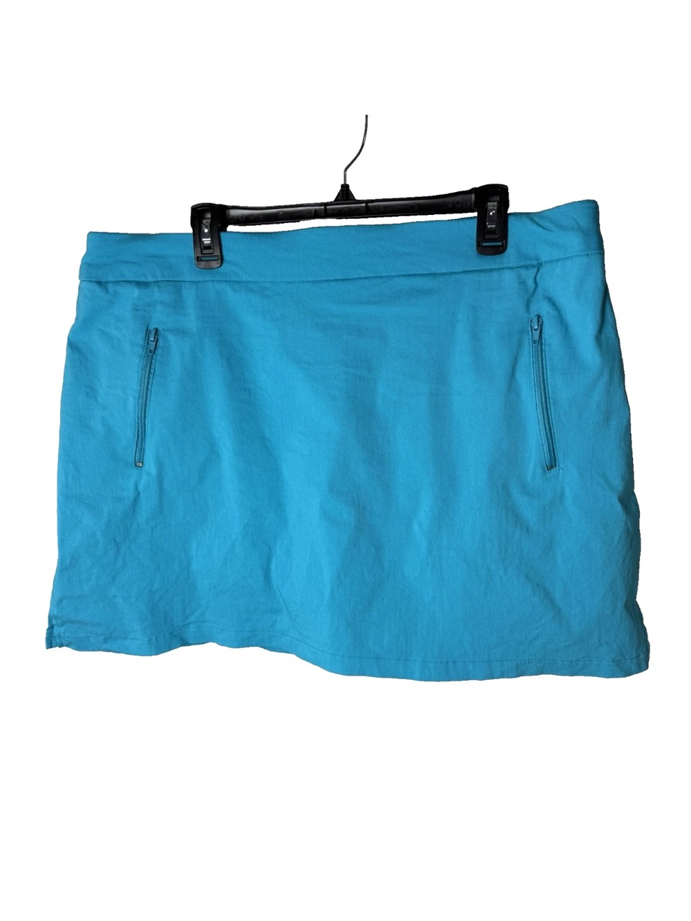 Ruby Rd. Plus Size Skort Size 16 W Inner Shorts Stretch Zip Pockets Turquoise